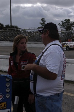Amanda and Gary talking about tires.